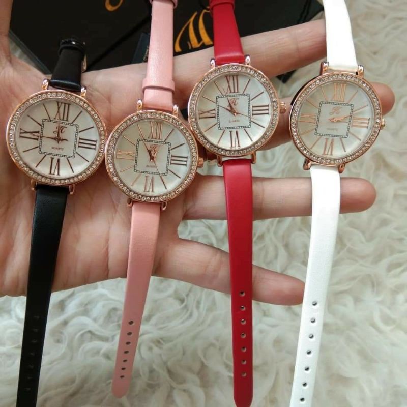 Jam Tangan Wanita JT 8089 original Jims Honey Bahan Kulit Ada sertifikat dan box brand Jimshoney