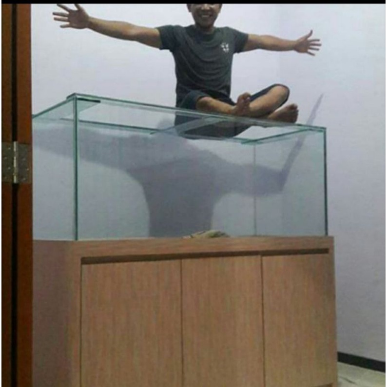 Aquarium plus kabinet kaca 5 mm || aquarium palembang