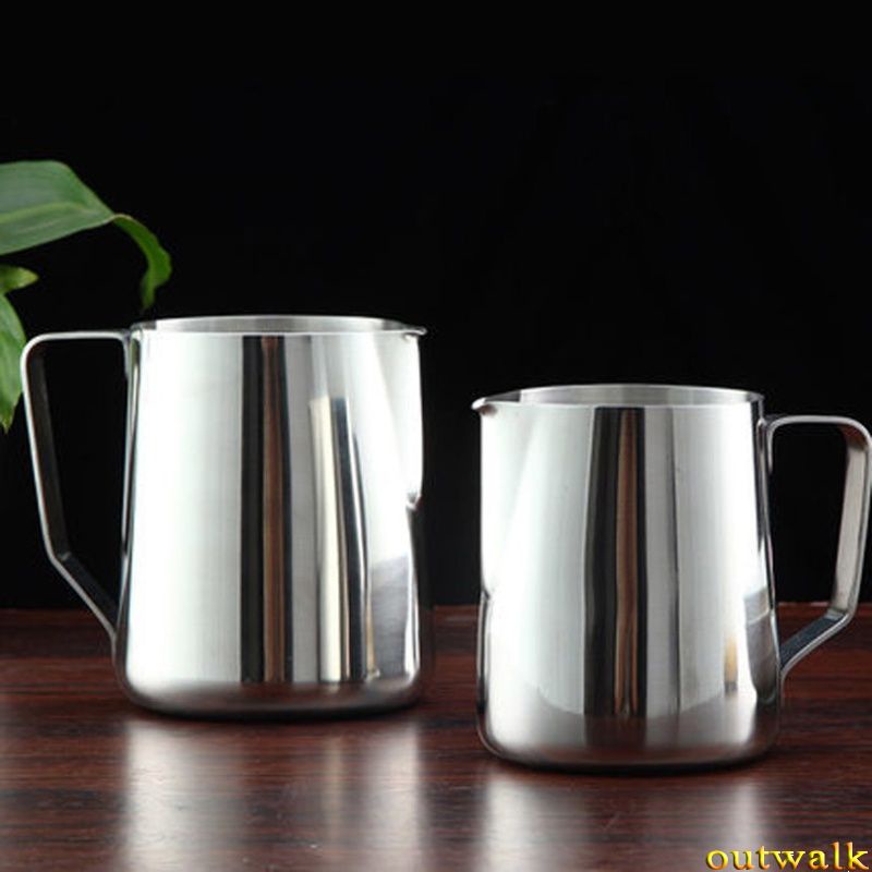 Pitcher Bahan Stainless Steel Dengan Skala Untuk Kopi / Susu / Latte Art