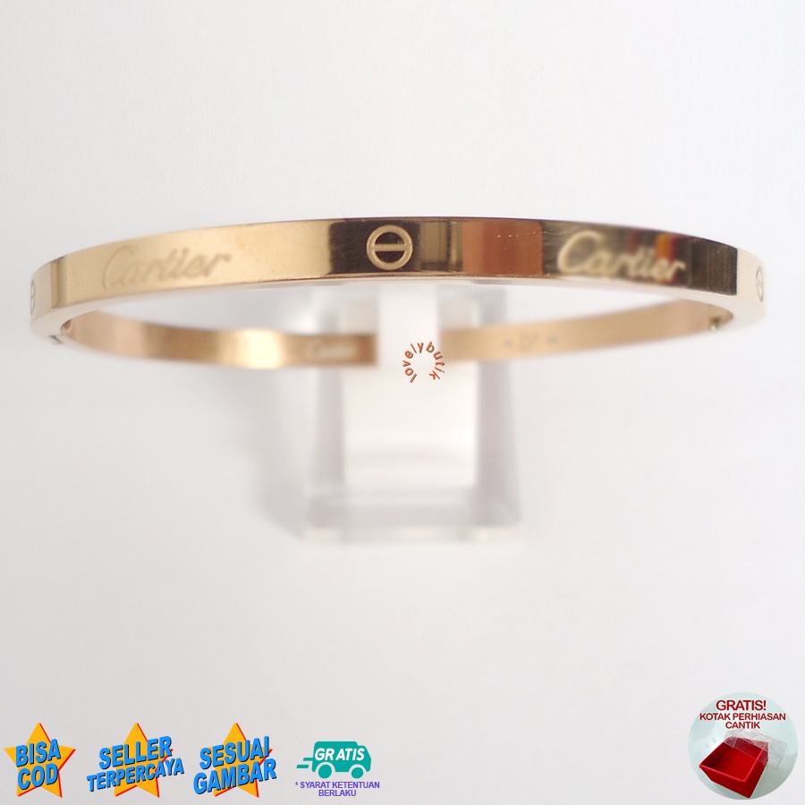 Lovelybutik - Gelang Bangle Titanium Fashion Wanita Korea Bracelet Jewelry K4nela