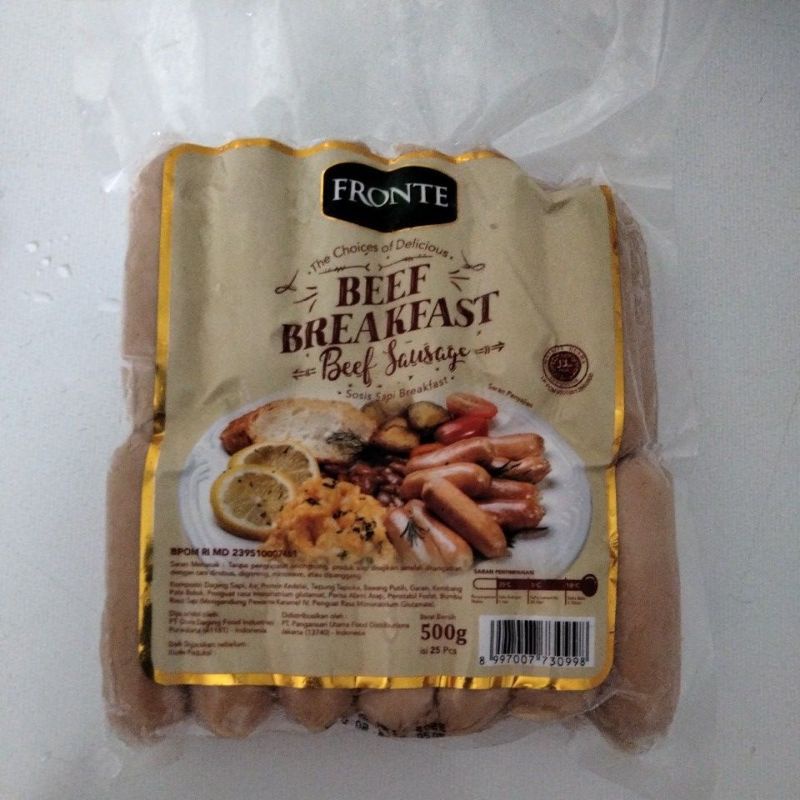 

Sosis beef breakfast sausage fronte