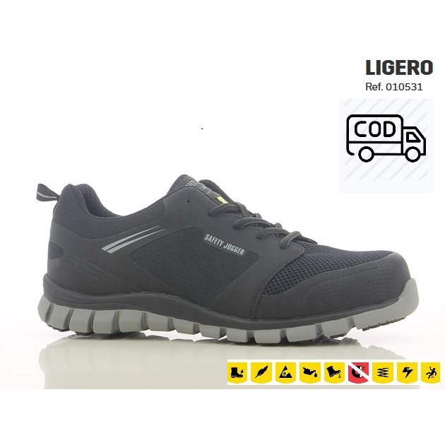 Sepatu Safety JOGGER LIGERO BLACK S1P SRC ESD