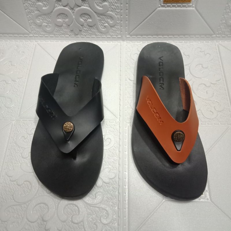 Sandal Pria/Sandal jepit Pria/merek Volcom/Sale Sandal Pria/model santai