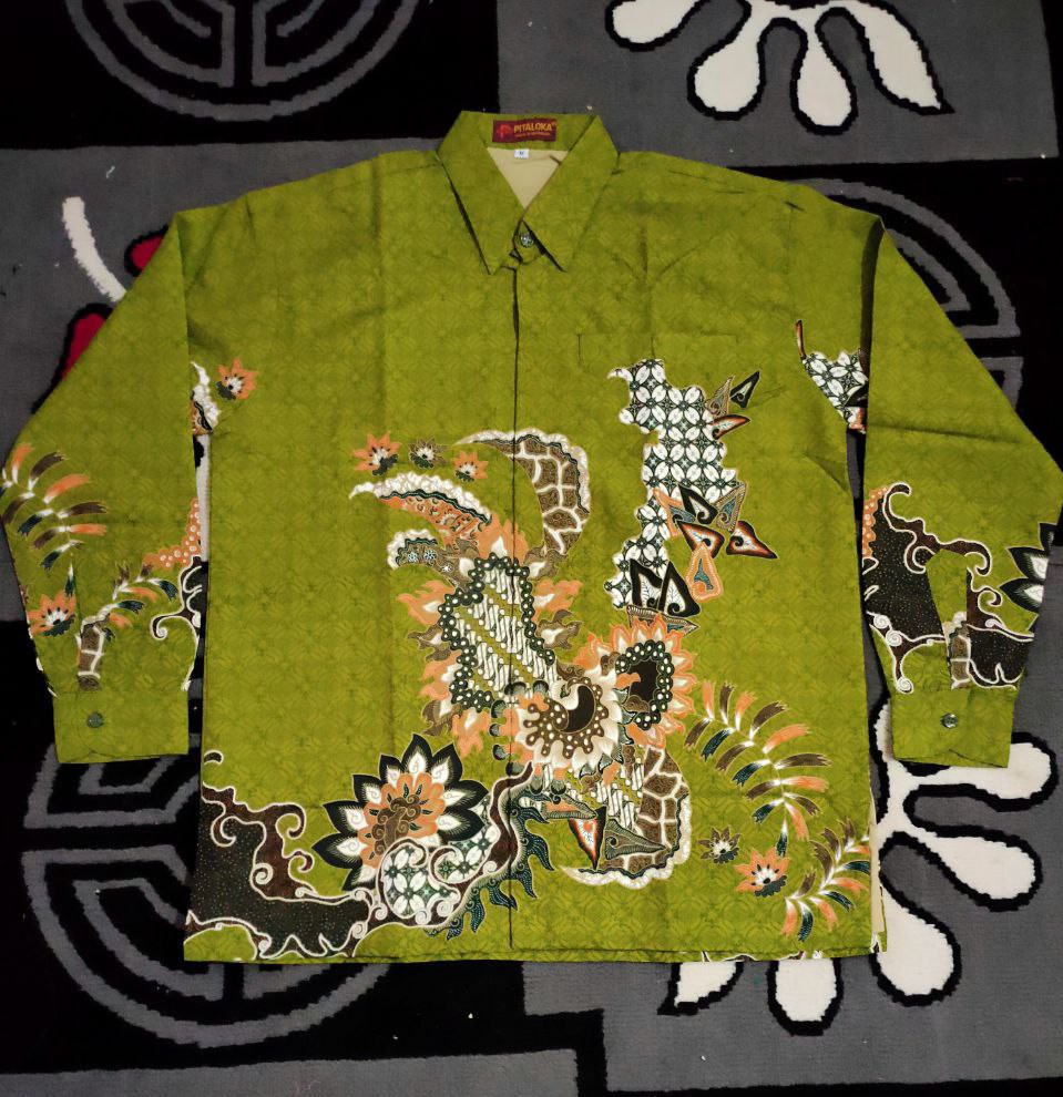 Kemeja Batik Pria Semi Sutra Sanwoz Puring Istimewa