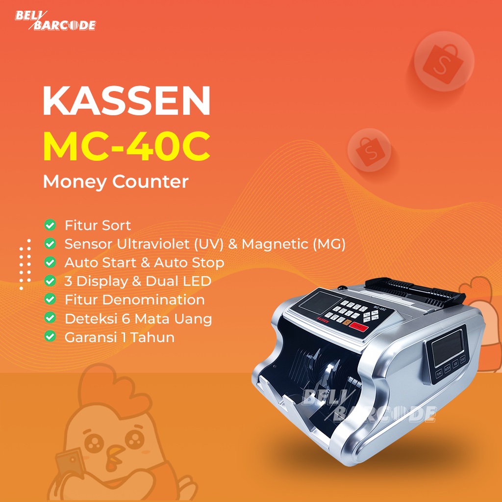 MONEY COUNTER KASSEN MC-40C PENGHITUNG UANG ASING DAN DETEKSI UANG PALSU