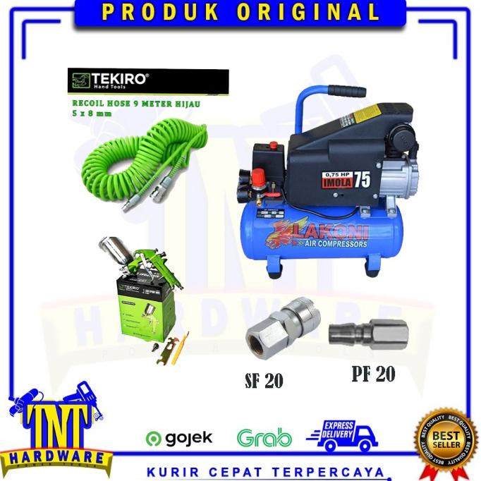 PAKET COMPPRESOR LAKONI IMOLA 0.75 MESIN KOMPRESOR LISTRIK 3/4H