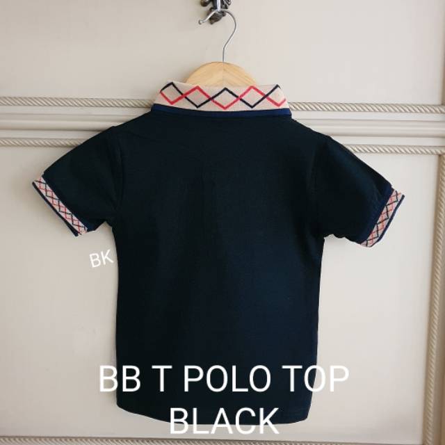 KAOS POLO ANAK IMPORT MOTIF BB HITAM KUNING MERAH PUTIH BAHAN ADEM KUALITAS BAGUS