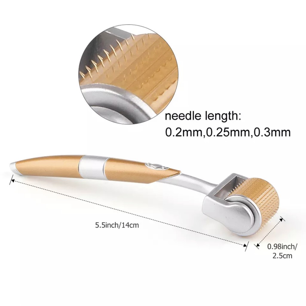 ZGTS DERMA ROLLER TITANIUM GOLD 192 NEEDLE