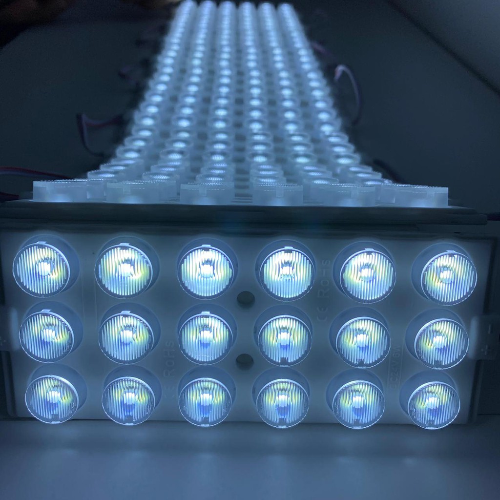 Lampu LED Module 18 Mata (3x6) 12 Volt / LED Modul 12V 3x6 Mata Besar