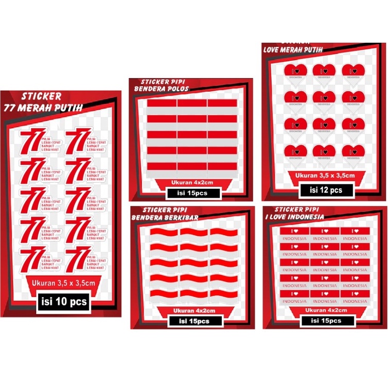 

Sticker pipi bendera merah putih