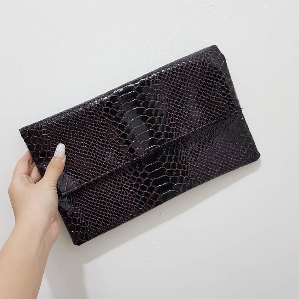 {Koleksi Terbaru..  ZARA CLUTCH ULAR / zara clutch snake /  zara clutch motif kulit ular / zara magn