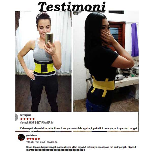 Hot Shaper HOT POWER BELT Korset Pelangsing Pembakar Lemak Dengan Perekat PRIA dan WANITA