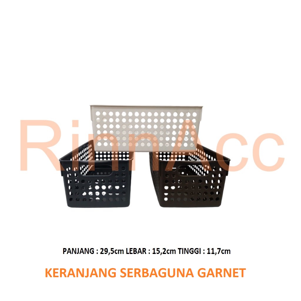 Keranjang Serbaguna Garnet / Tempat penyimpanan / Container Box Kotak / Tempat Makeup / Alat Tulis Sekolah