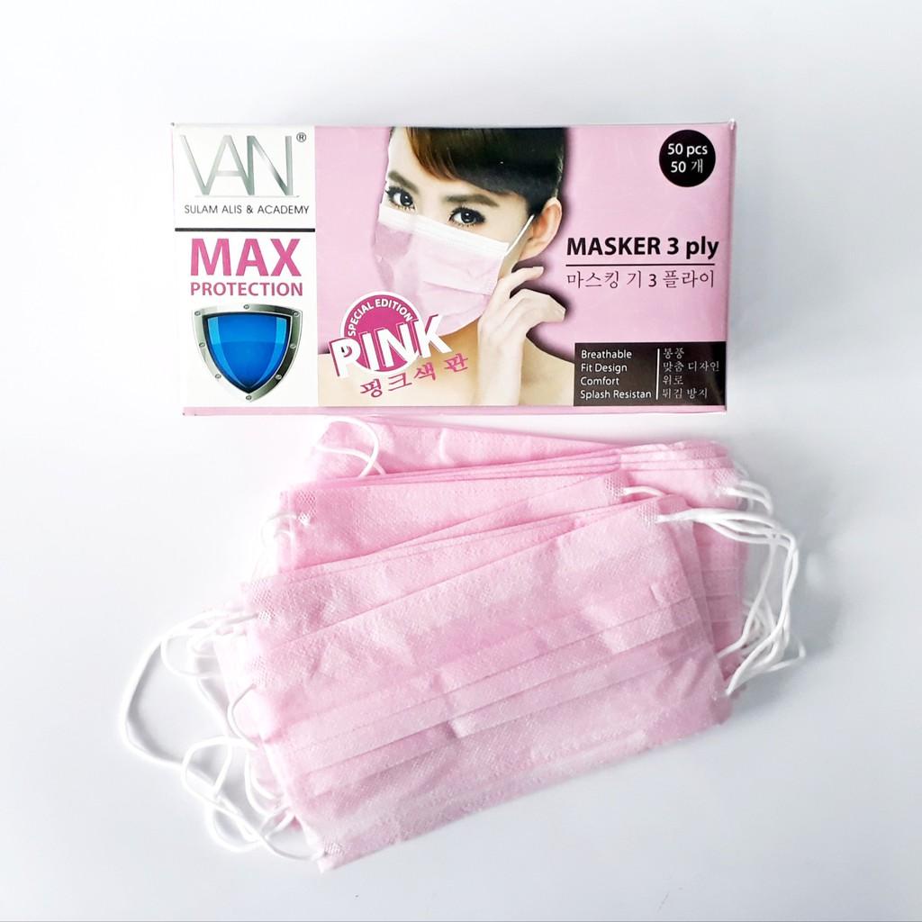 FACE MASK MASKER MULUT BY VAN 1 BOX isi 50pcs