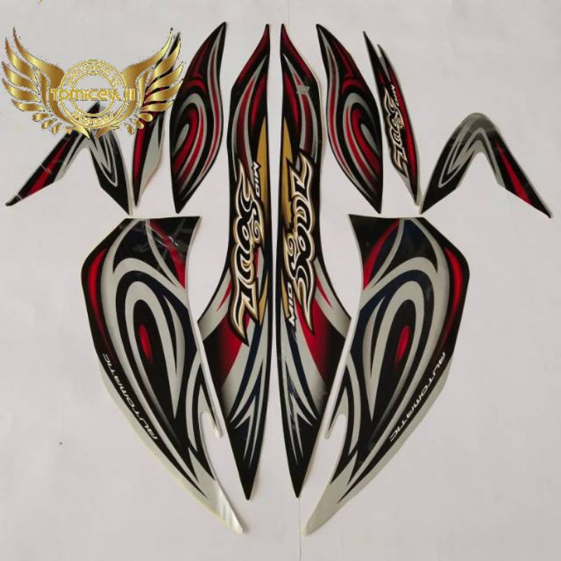 striping yamaha mio soul 2008 2009 silver hitam list body decal mio soul stiker mio soul