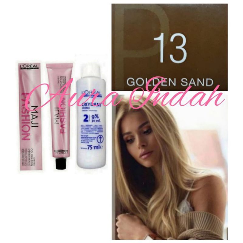 LOREAL MAJIFASHION NO. 13 GOLDEN SAND & OXYDANT 75ML