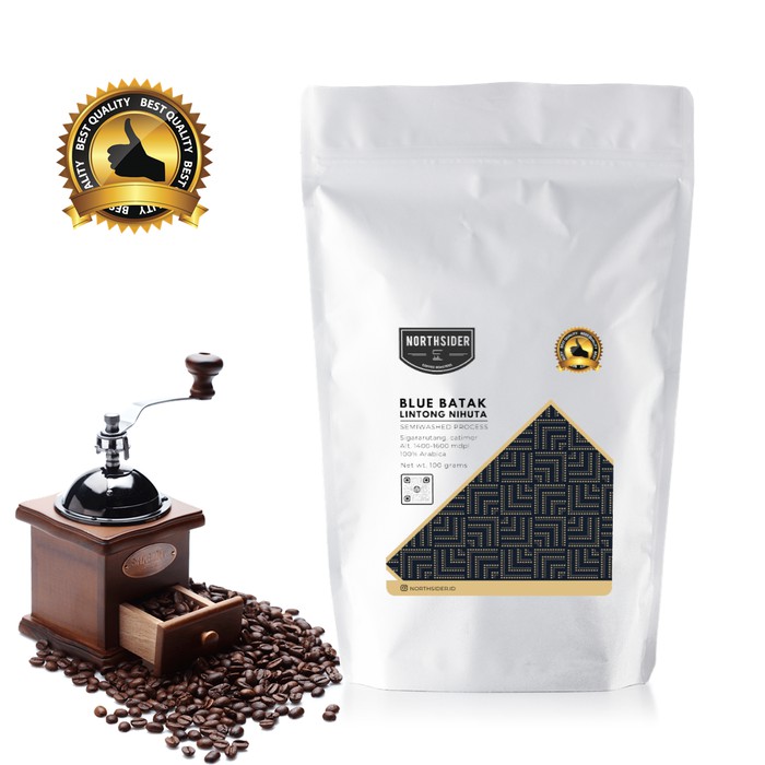 

BIJI KOPI ARABIKA BLUE BATAK SEMIWASHED 100GR NORTHSIDER COFFEE