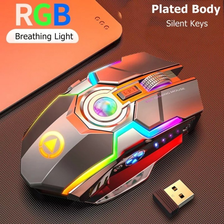 57 YINDIAO A5 Wireless E-Sports Gaming Mouse - Colorful RGB Light