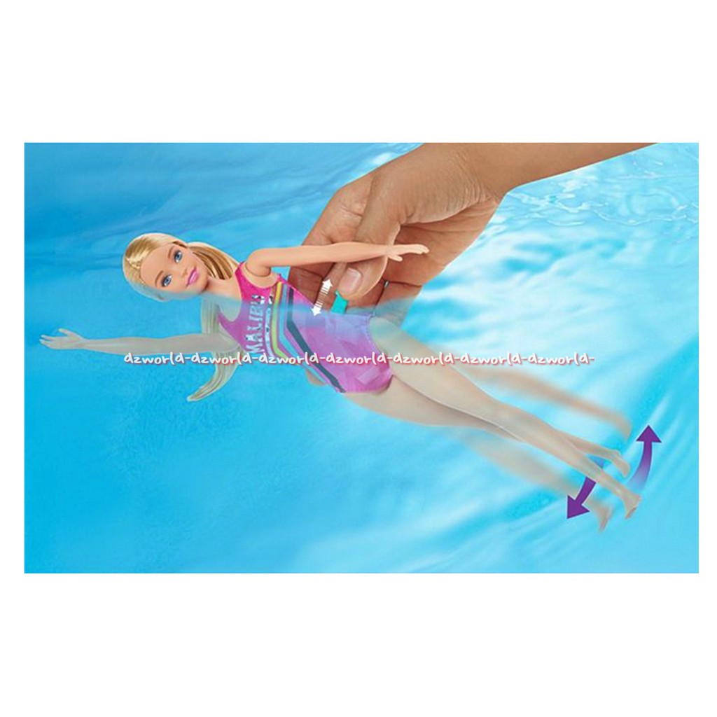 Barbie Swim n Drive Olympiade Mainan Boneka Barbie Bisa Berenang