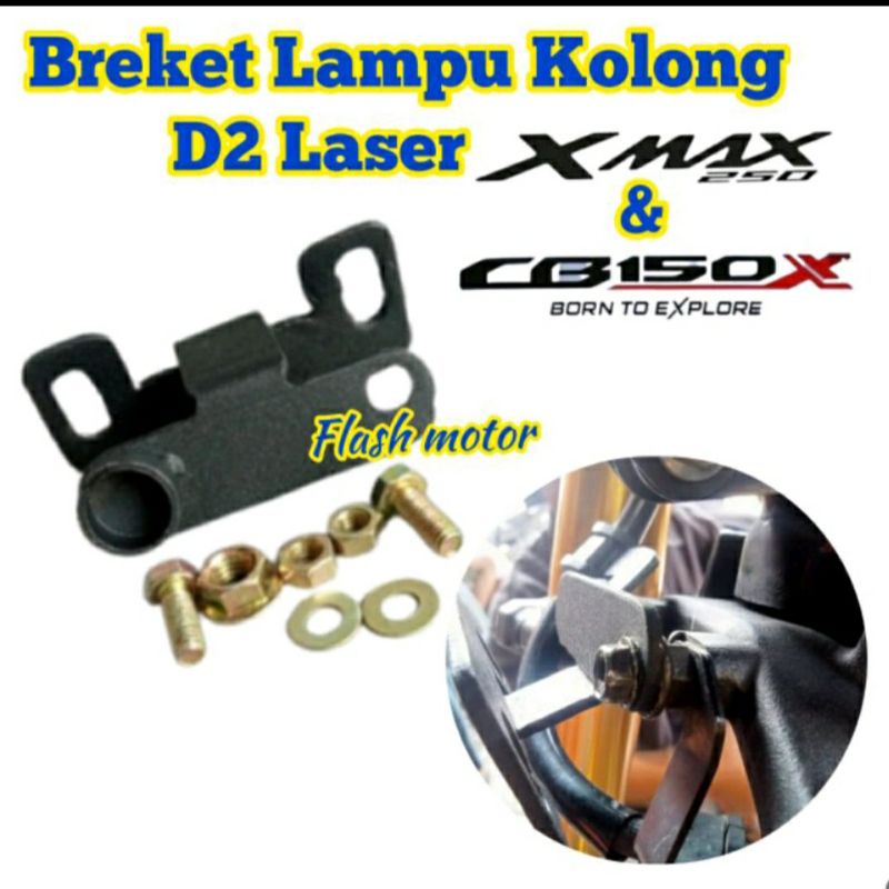 BRACKET FOGLAMP XMAX 250 BREKET DUDUKAN LAMPU D2 LASER DUROMOTO M1 DI ATAS SPAKBOR XMAX 250