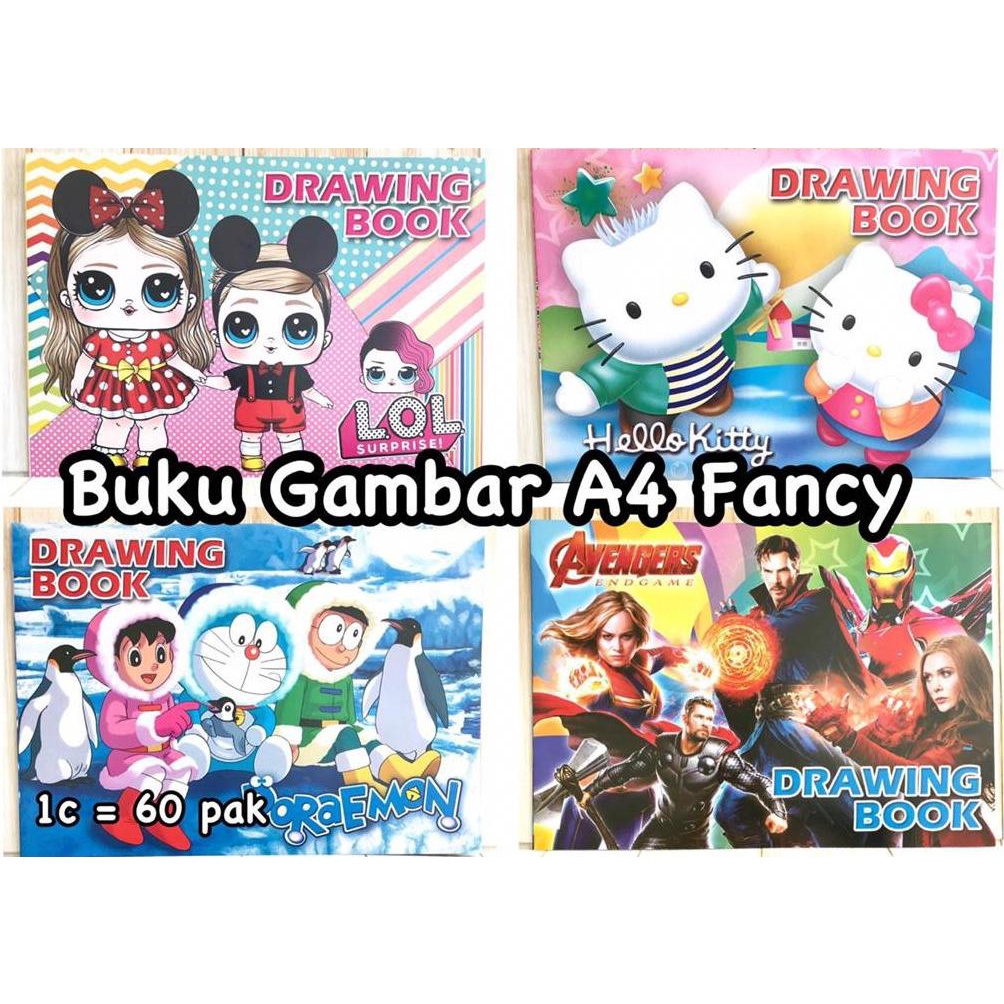 

((BISA COD)) (10 pcs) Buku gambar fancy A4 (1 pak isi 10 pcs)