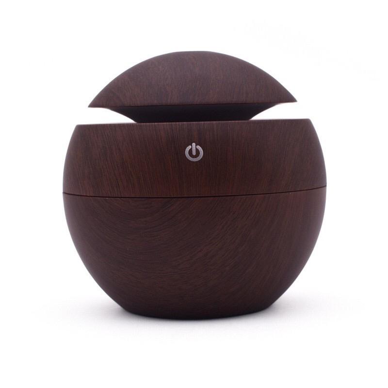 (JC) Humidifier Air 130ML Motif kayu Aromaterapi Difuser Model Bulat Kecil Polos TANPA REMOTE