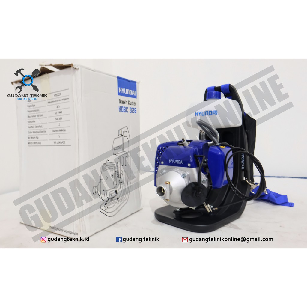 Mesin Potong Rumput Gendong 2Tak HYUNDAI HDBC 328 - Brush Cutter HYUNDAI HDBC328 2 Stroke