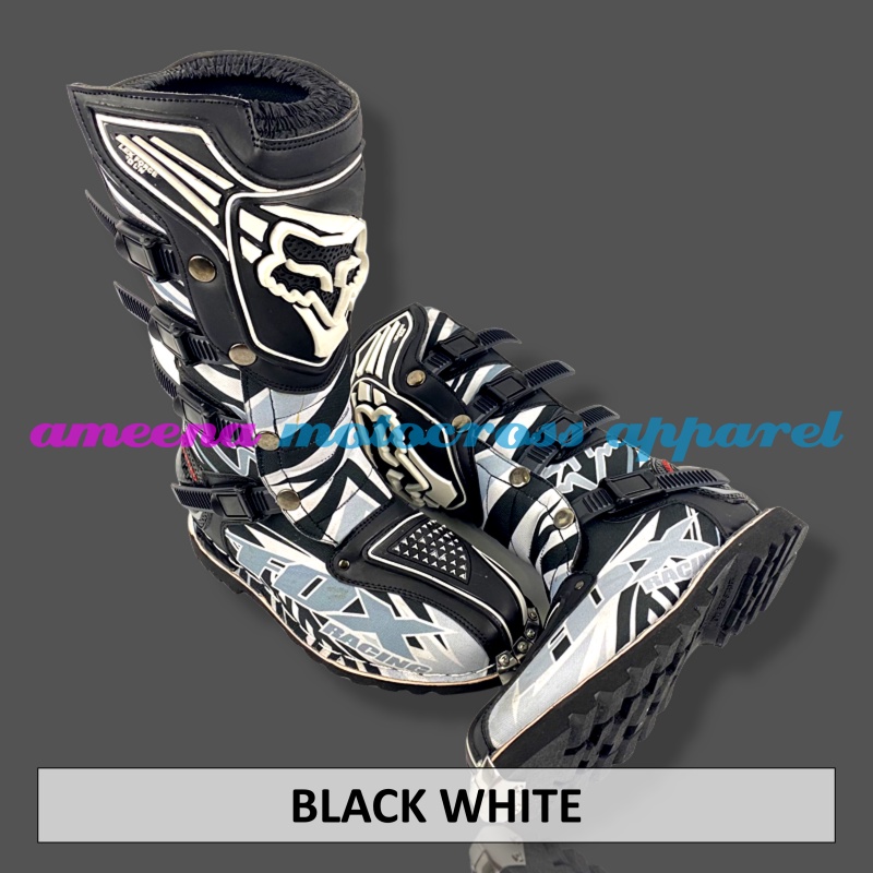 Sepatu Trail Fullprint - Sepatu Motocross Besi - Sepatu Trabas - Sepatu Boots - Sepatu MX - 003