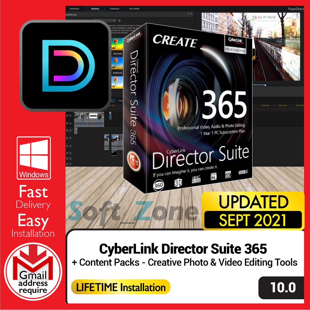 

CybrLnk Drctr St 365 v10.0 + Cntnt Pcks- Crtv Pht & Vd Edtng Tls [WINDOWS x64] -Dgtl Dwnld