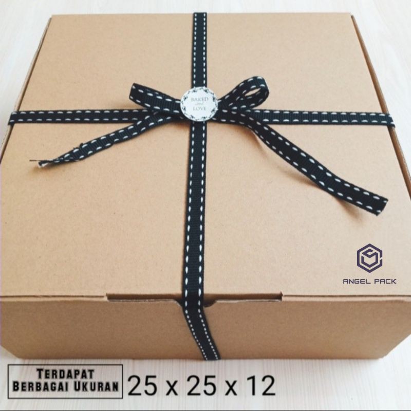 

Dus corrugated polos per 5pcs 25x25x12 box kue cake hampers brownies packaging