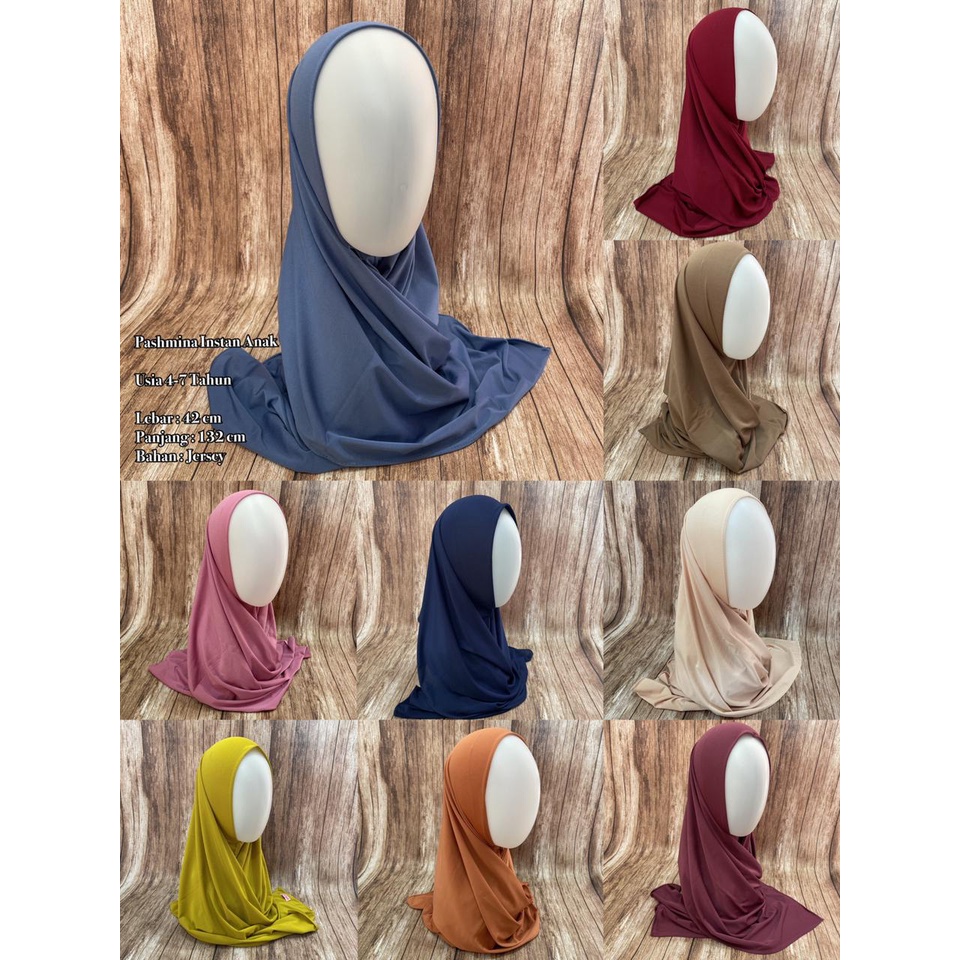 Kerudung Anak / Pashmina Instan / Pashmina ANak / Pasmina Instan Anak-1