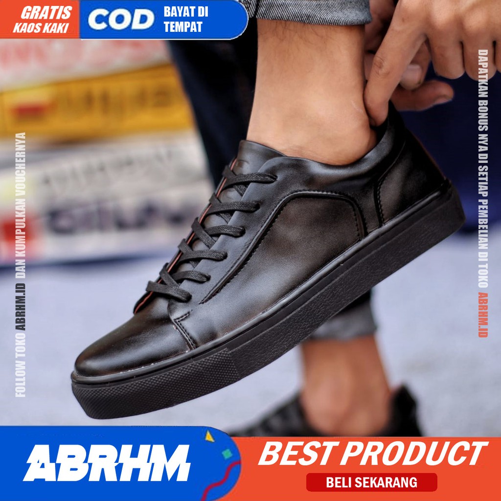 ABRHM x JHONB LOW Sepatu Kasual Pria Sepatu Pria Casual Kuli Pu Ori Sepatu Kerja Cowo/Cowok Sneaker Sepatu Kerja Kantor Semi Formal Kuliah Kondangan Gaya keren Kekinian Murah Terlariss