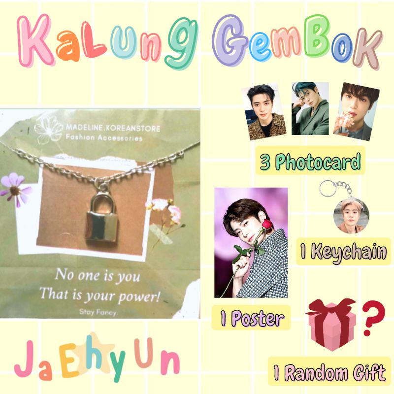 Kalung Gembok Jaehyun Mawar Taeyong Jaemin Renjun Kubus Doyoung Ring Jeno Sunflower Haechan Fish Tai
