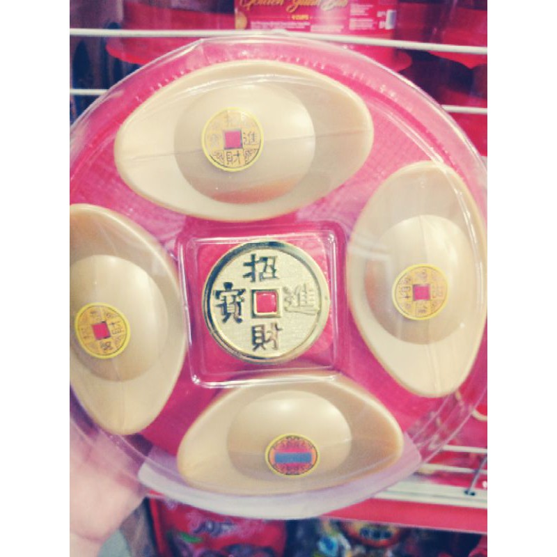 

Kue keranjang bakul imlek bentuk Yuan Bao isi 4 New Year cake