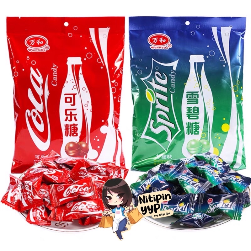 [HARGA PER BIJI] Delicious CocaCola &amp; Sprite Candy - Permen Soda Sprite / CocaCola (± 5gr)