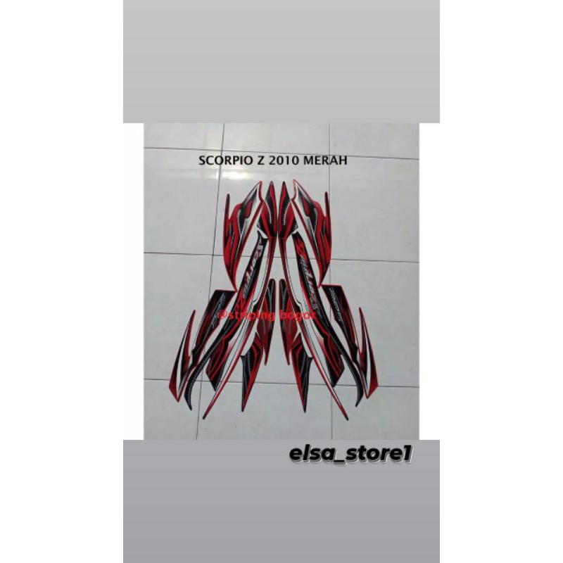 striping scorpio z 2010 warna merah new berkualitas