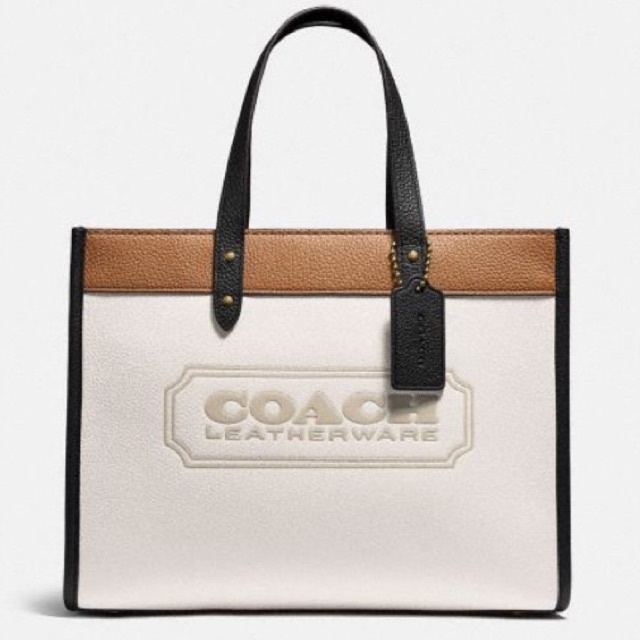 COACH FIELD TOTE 30 IN  BADGE COLORBLOCK IN SIGNATURE (0777)