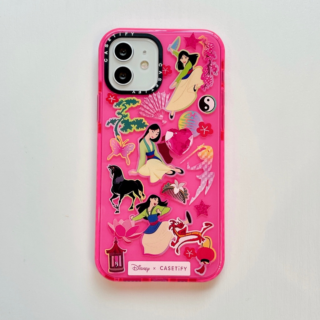 Casetfy Princess Lovely IPhone Case iPhone12 iPhone12Pro iPhone11Promax IphoneXR iPhone11 iPhone6splus iPhone7plus 8plus iPhoneXS iPhoneXsmax Soft Casing-Hot Pink