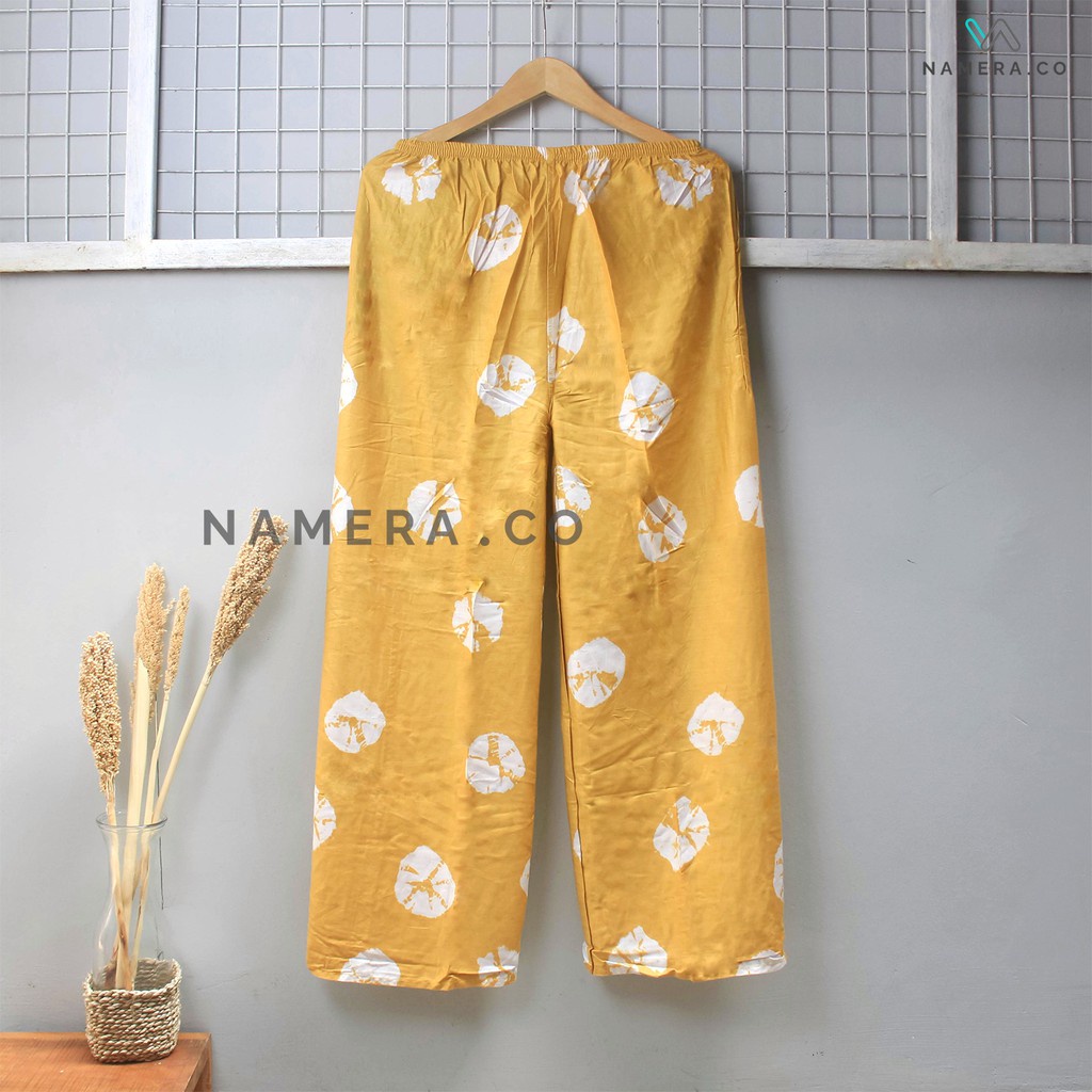 Celana Tidur Kulot Batik Panjang Wanita Motif Tiedye Katun Rayon