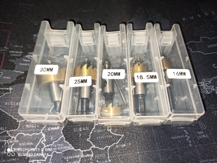 Mata Bor Carbide Tip Wood Metal Hole Cut 5 Pcs - Epc-pit-20p - Golden