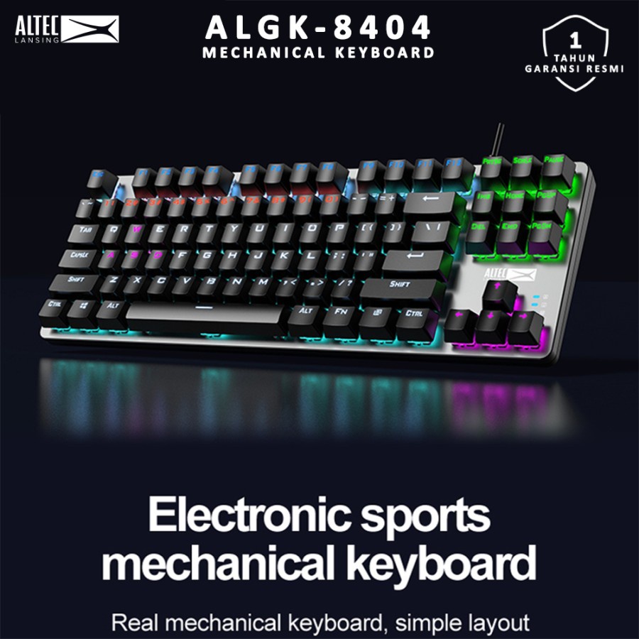 Keyboard Gaming Mechanical TKL Altec Lansing ALGK-8404 RGB