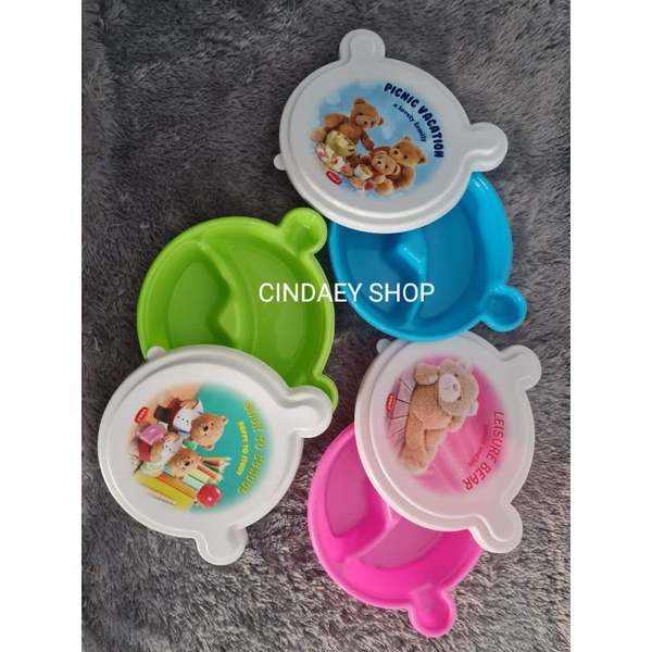 LUNCH BOX KEPALA TEDDY BEAR TEMPAT MAKAN TEPAK BEKAL BERSEKAT BENTUK KEPALA TEDDY BEAR