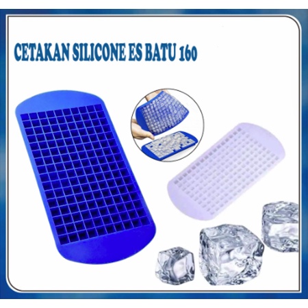 Cetakan Silicone Es Batu 160 Ice Cube Kecil BPA Free Silikon Anti Pecah Pudding Alat Cetak Karet