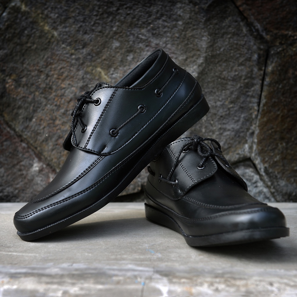 SepatuFormal Pantofel pria Resmi Formal Hitam Coklat Kuliah Kondangan Kerja PNS Guru slip on pria sepatu formal casual pria kasual kulit pu sintetik