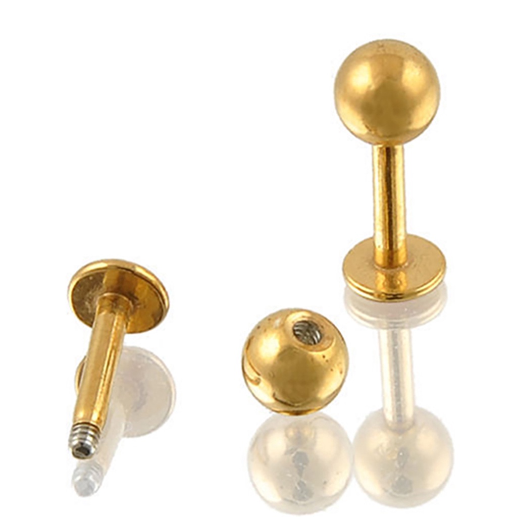 Anting Stud Bentuk Barbell Bahan Titanium Steel Untuk Wanita