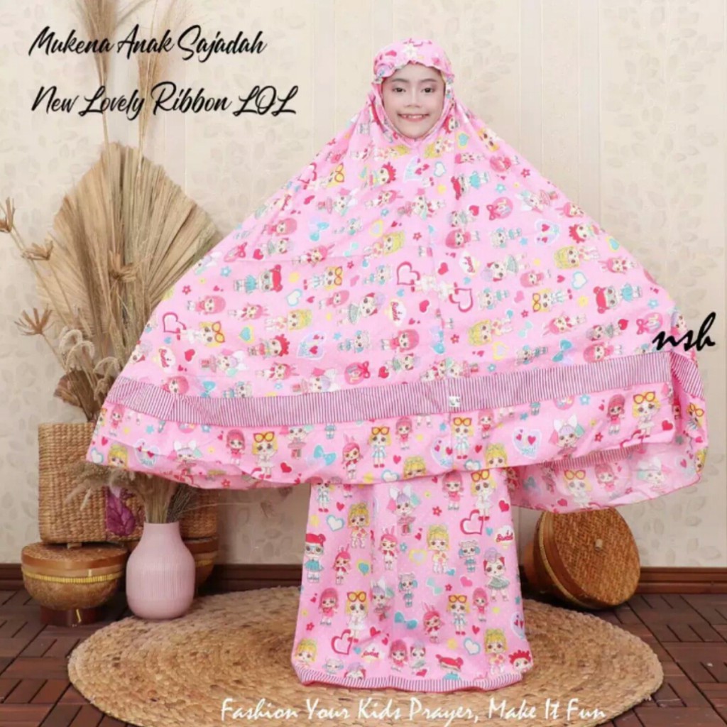 Flam Mukena anak terbaru motif LOL katun jepang trend 2020