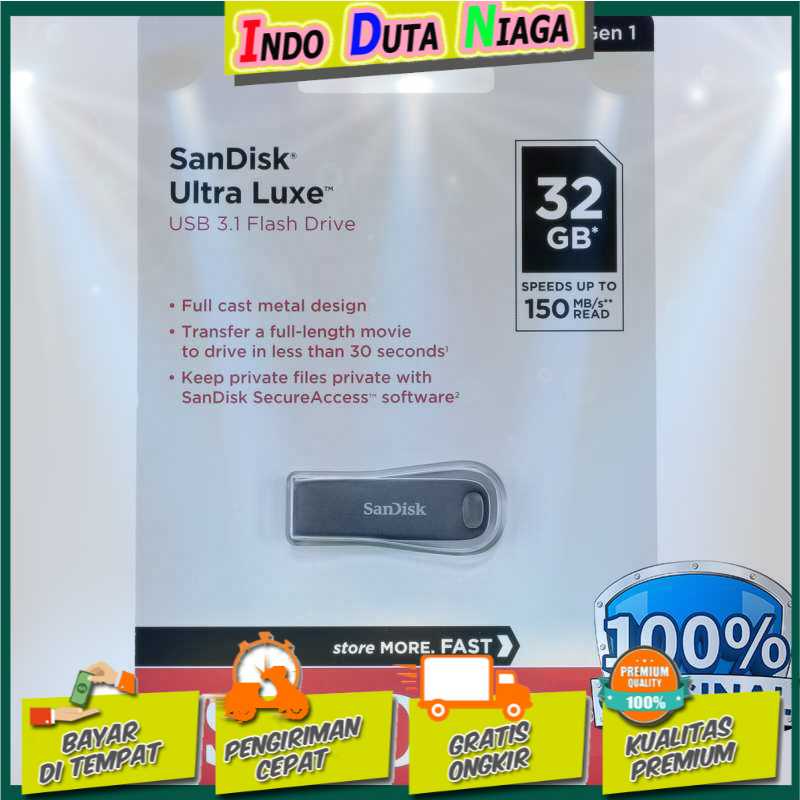 IDN TECH - SanDisk Ultra Luxe USB Flashdisk USB 3.1 - SDCZ74