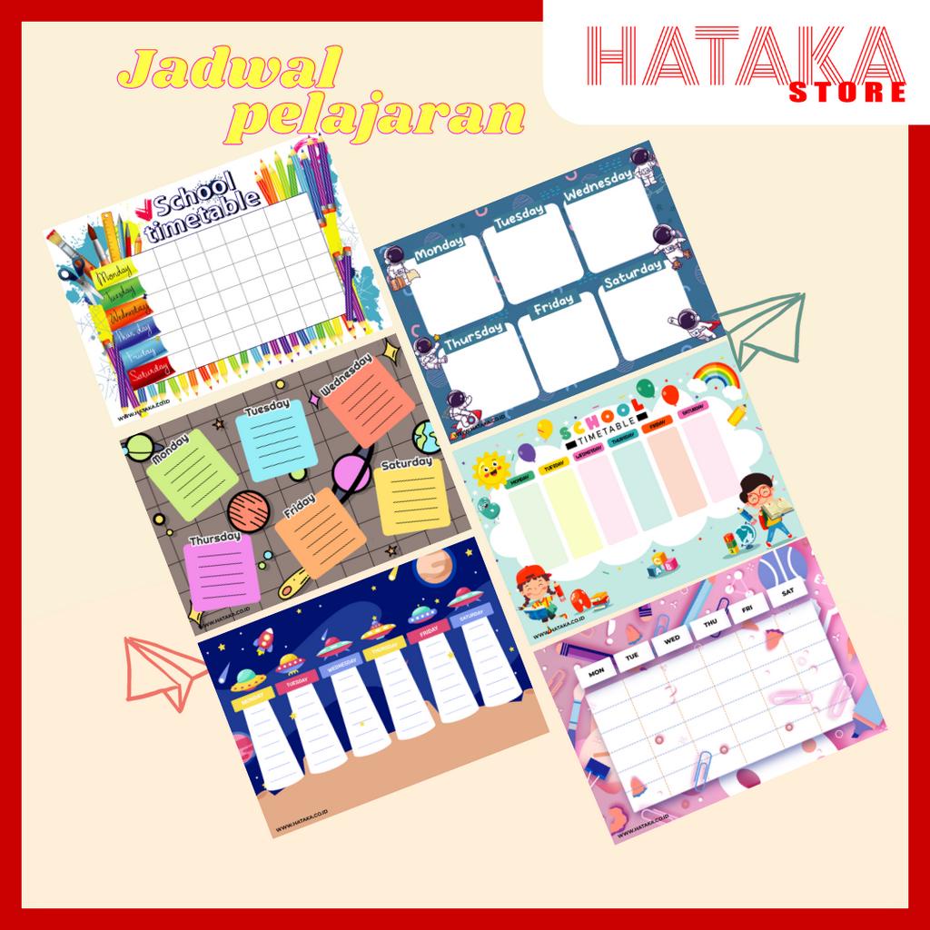 

JADWAL PELAJARAN Poster Jadwal Sekolah BEST SELLER Gambar Terbaru Unik 1pcs