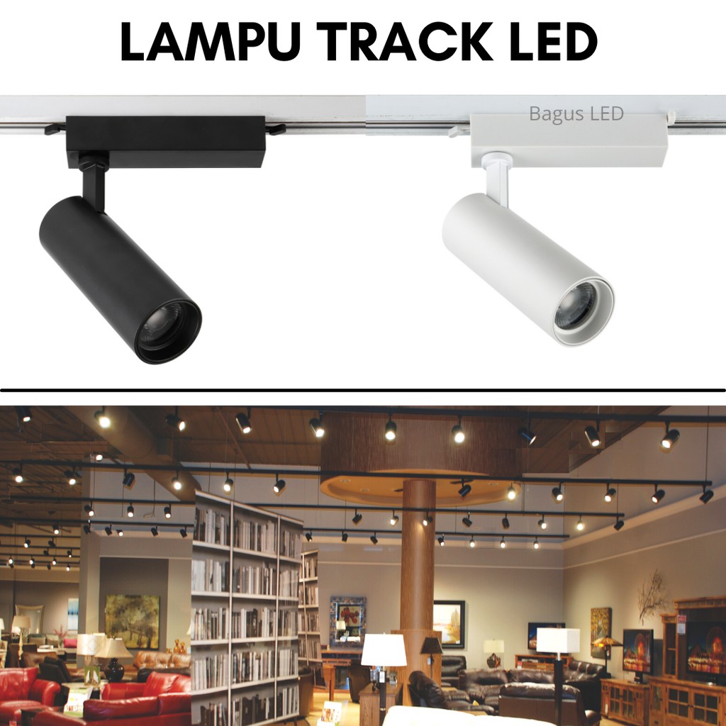 Lampu Sorot Rel LED Lampu Rel Track Spot Light 12W 25W Garansi