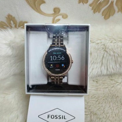 jam tangan fossil FTW6073 gen 5E smartwatch rose gold